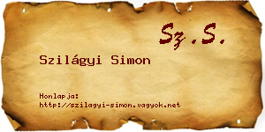 Szilágyi Simon névjegykártya