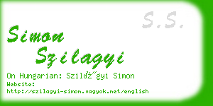 simon szilagyi business card